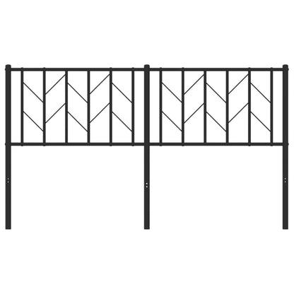 vidaXL Metal Replace Headboard Black 150 cm