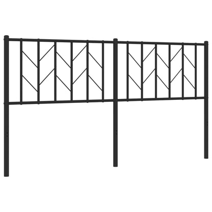 vidaXL Metal Replace Headboard Black 160 cm
