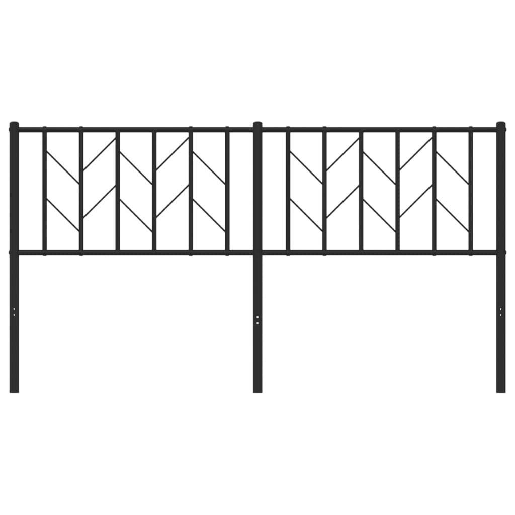 vidaXL Metal Replace Headboard Black 160 cm