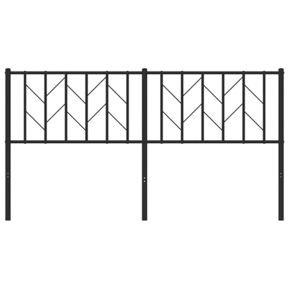 vidaXL Metal Replace Headboard Black 160 cm