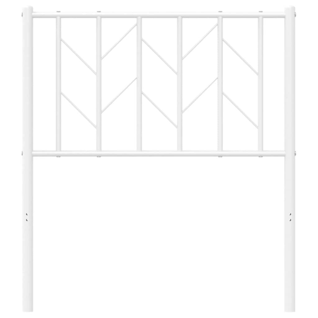 vidaXL Metal Replace Headboard White 75 cm