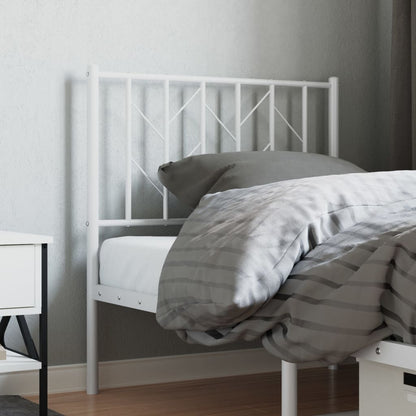 vidaXL Metal Replace Headboard White 80 cm