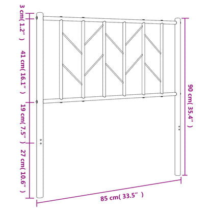 vidaXL Metal Replace Headboard White 80 cm