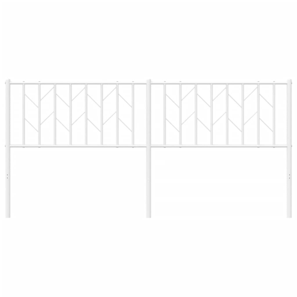 vidaXL Metal Replace Headboard White 180 cm