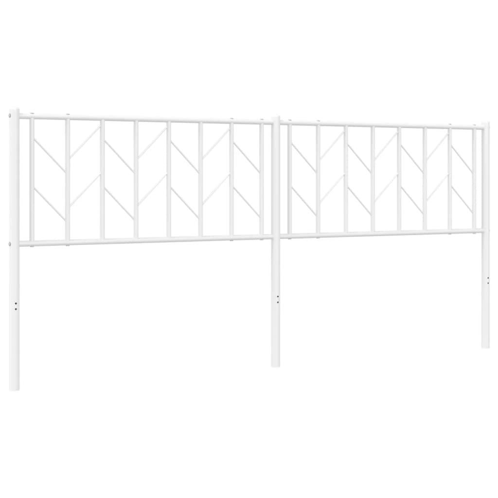 vidaXL Metal Replace Headboard White 193 cm