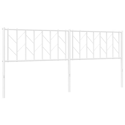 vidaXL Metal Replace Headboard White 193 cm
