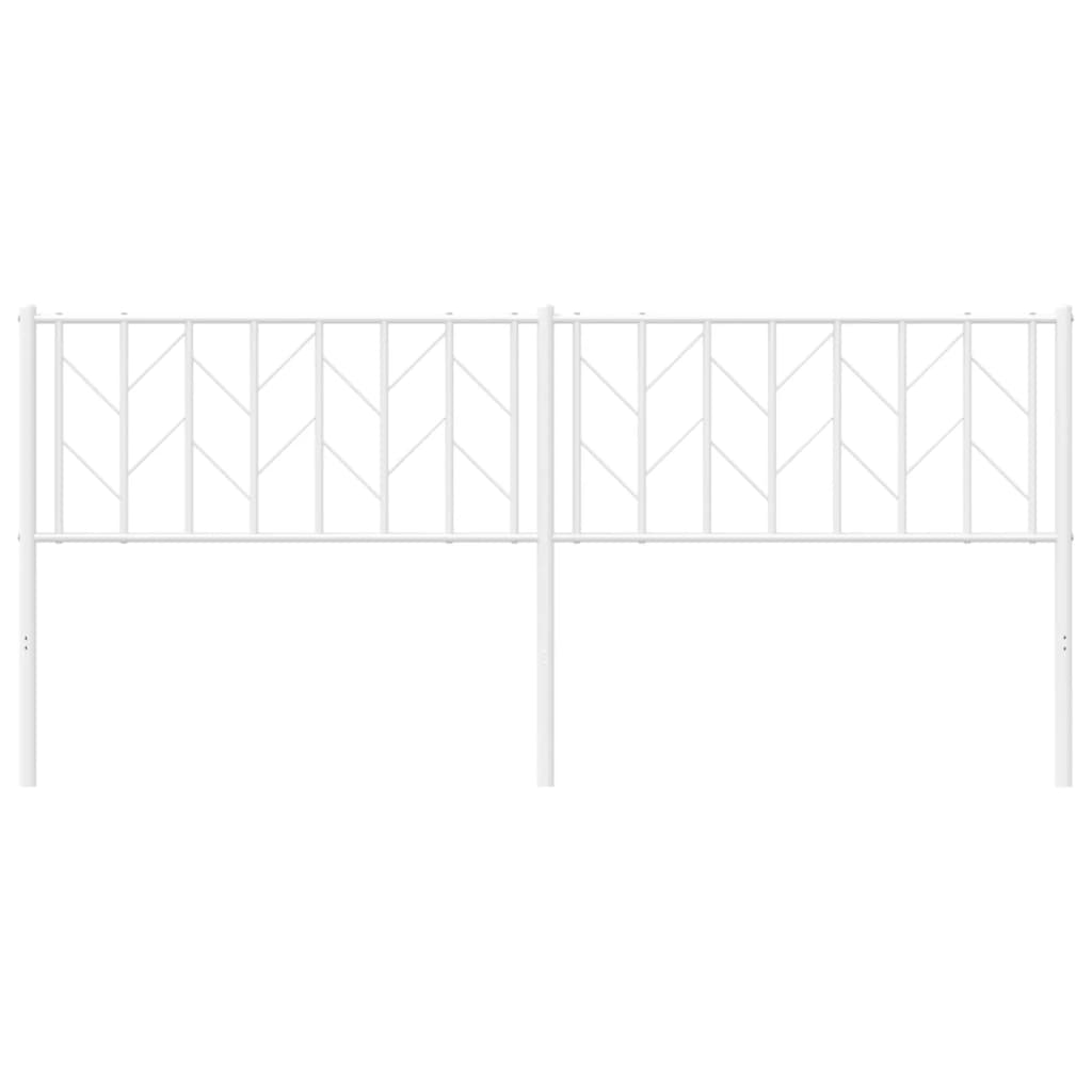 vidaXL Metal Replace Headboard White 193 cm