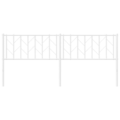 vidaXL Metal Replace Headboard White 193 cm