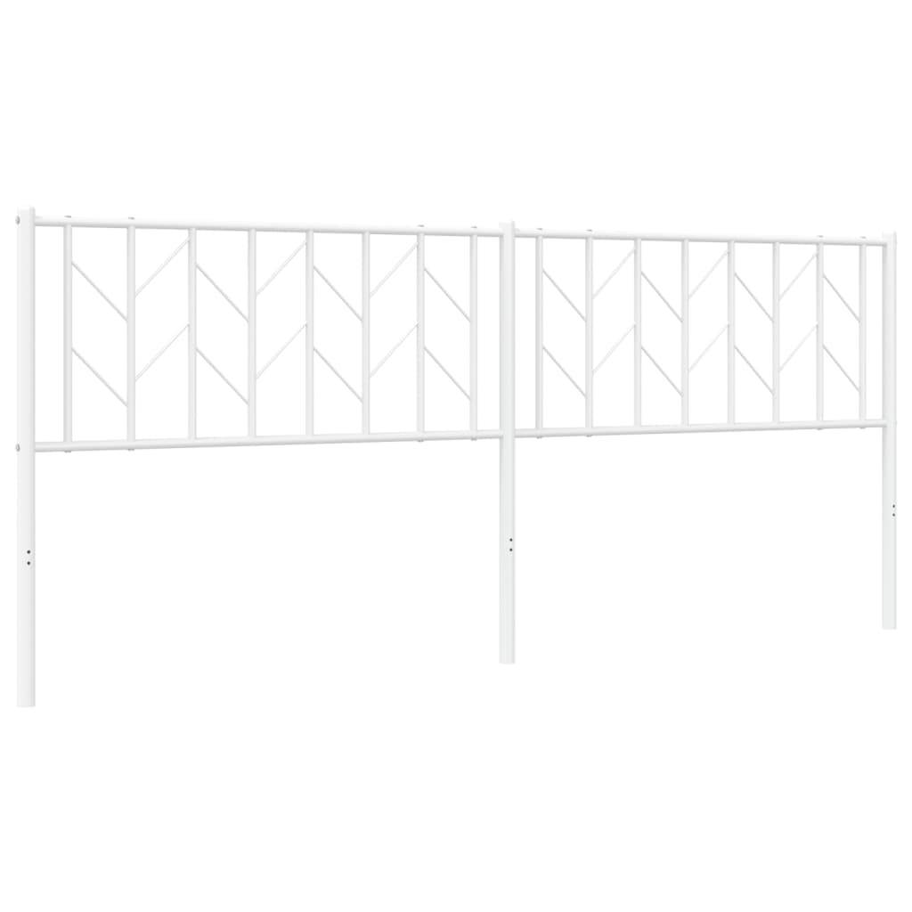 vidaXL Metal Replace Headboard White 200 cm