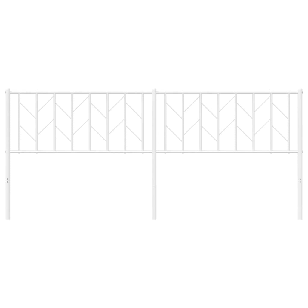 vidaXL Metal Replace Headboard White 200 cm