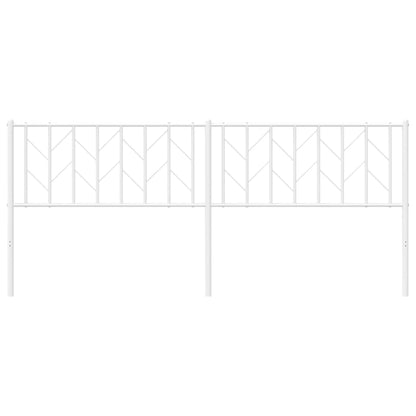 vidaXL Metal Replace Headboard White 200 cm