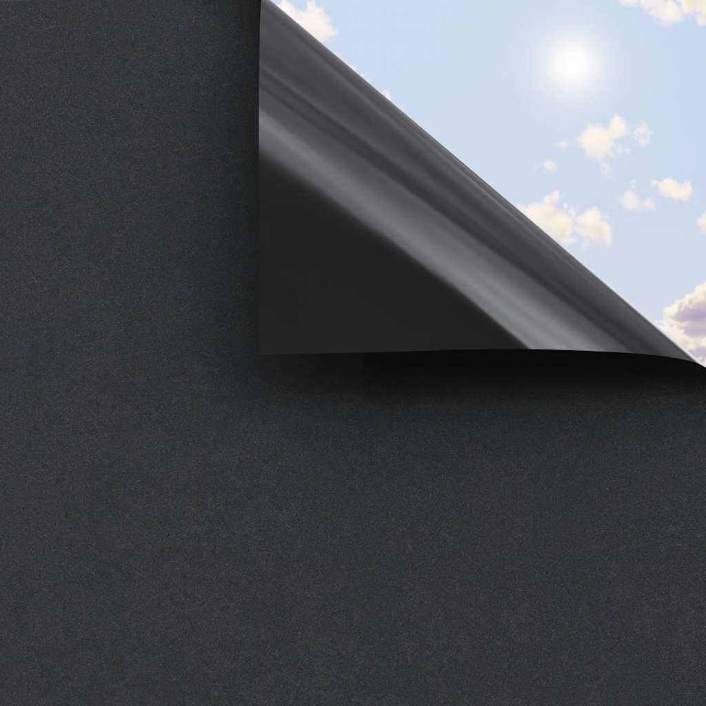 vidaXL Window Films 5 pcs Static Frosted Black PVC