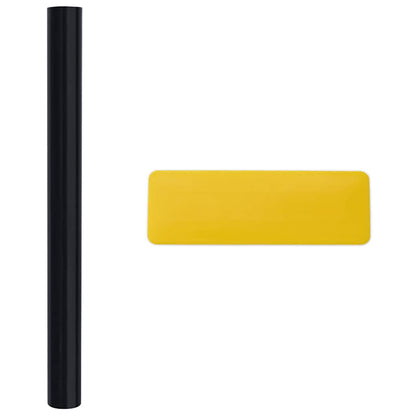 vidaXL Window Films 3 pcs Static Frosted Black PVC