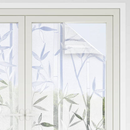 vidaXL Window Films 4 pcs Frosted Bamboo Pattern PVC
