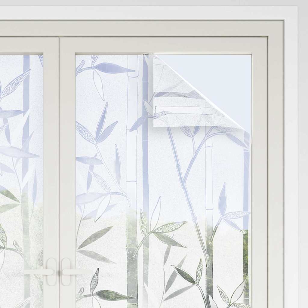 vidaXL Window Films 4 pcs Frosted Bamboo Pattern PVC