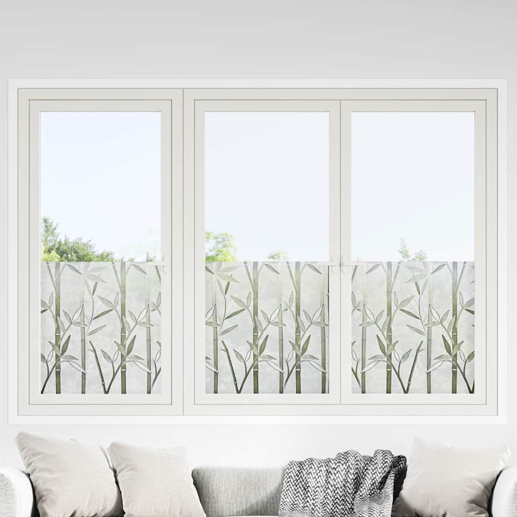 vidaXL Window Films 4 pcs Frosted Bamboo Pattern PVC