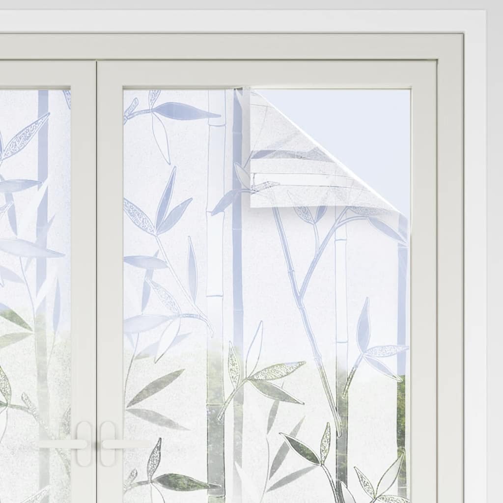 vidaXL Window Films 4 pcs Frosted Bamboo Pattern PVC