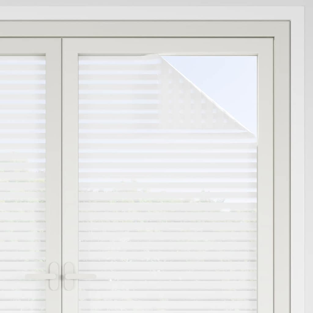 vidaXL Window Films 2 pcs Frosted Stripes Pattern PVC