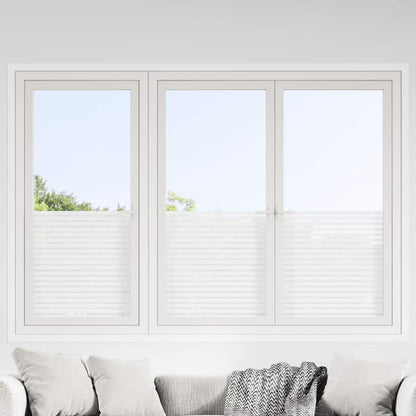 vidaXL Window Films 2 pcs Frosted Stripes Pattern PVC