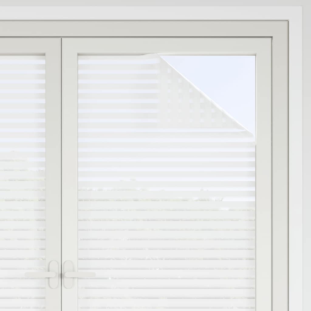 vidaXL Window Films 2 pcs Frosted Stripes Pattern PVC