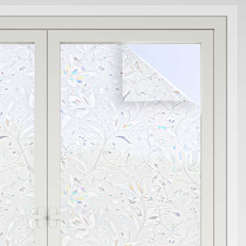 vidaXL Window Films 2 pcs Frosted Flower Pattern PVC