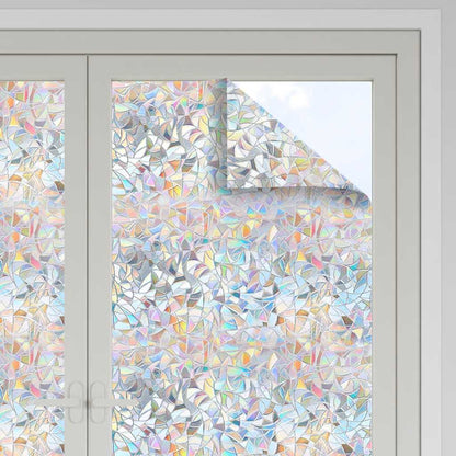 vidaXL Window Films 5 pcs Frosted 3D Rainbow Pattern PVC