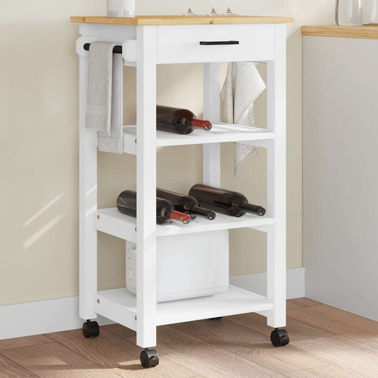 vidaXL Kitchen Trolley MONZA 48x40x88.5 cm Solid Wood Pine