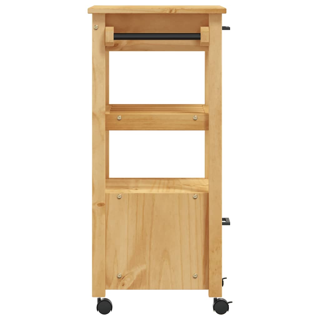 vidaXL Kitchen Trolley MONZA 48x40x88.5 cm Solid Wood Pine