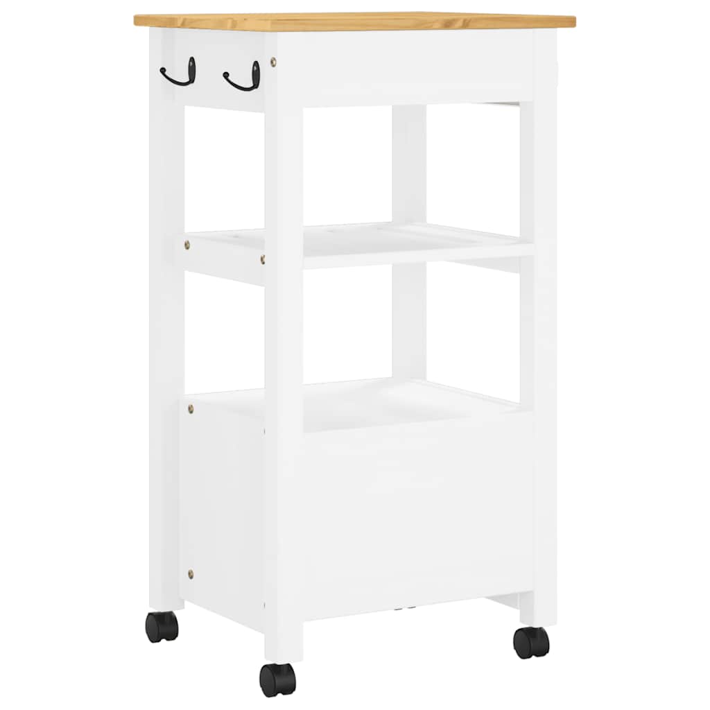 vidaXL Kitchen Trolley MONZA 48x40x88.5 cm Solid Wood Pine