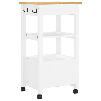 vidaXL Kitchen Trolley MONZA 48x40x88.5 cm Solid Wood Pine