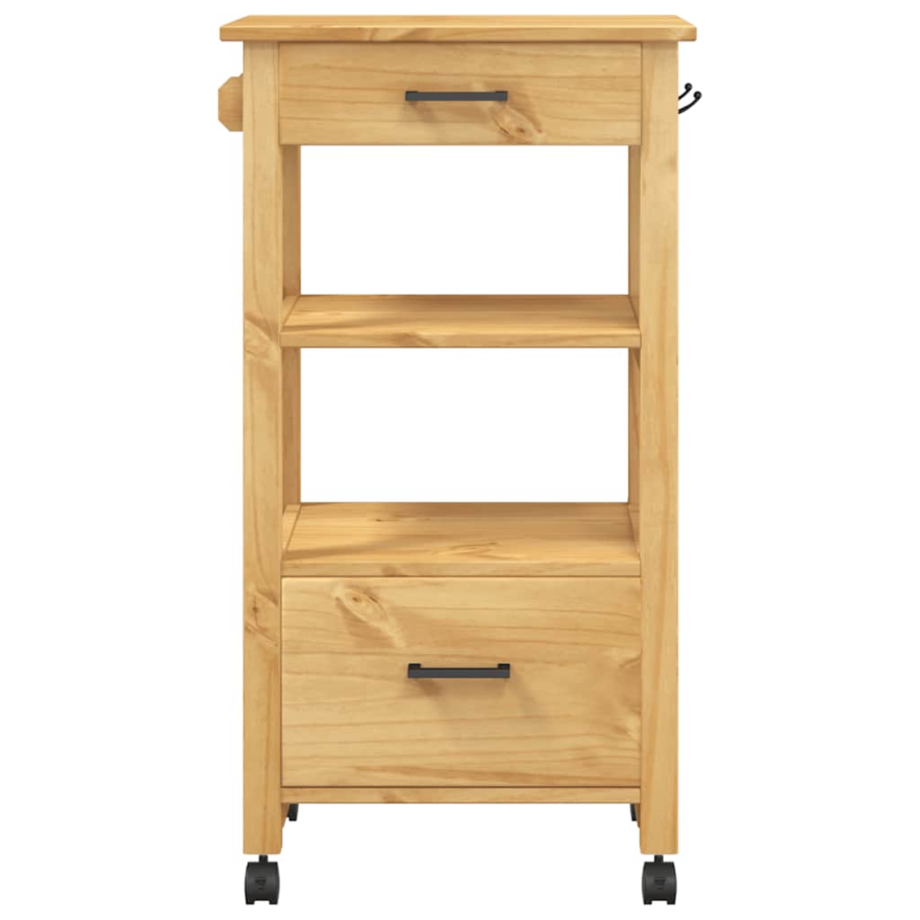 vidaXL Kitchen Trolley MONZA 48x40x88.5 cm Solid Wood Pine