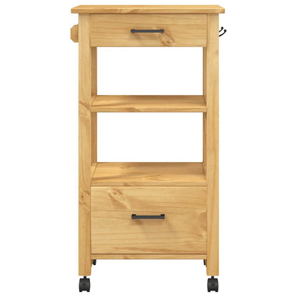 vidaXL Kitchen Trolley MONZA 48x40x88.5 cm Solid Wood Pine