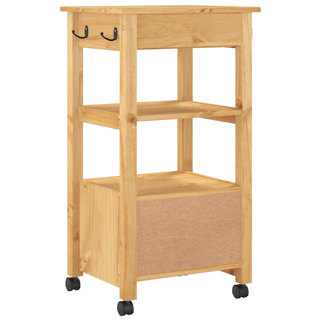 vidaXL Kitchen Trolley MONZA 48x40x88.5 cm Solid Wood Pine