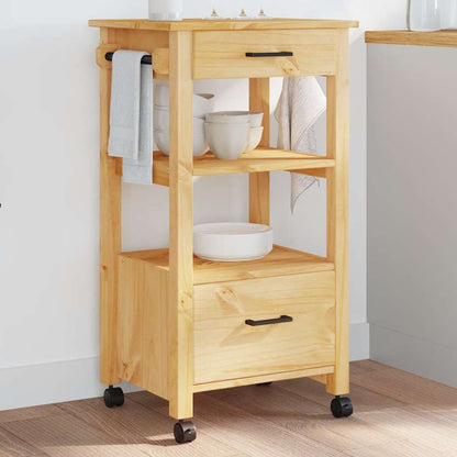 vidaXL Kitchen Trolley MONZA 48x40x88.5 cm Solid Wood Pine