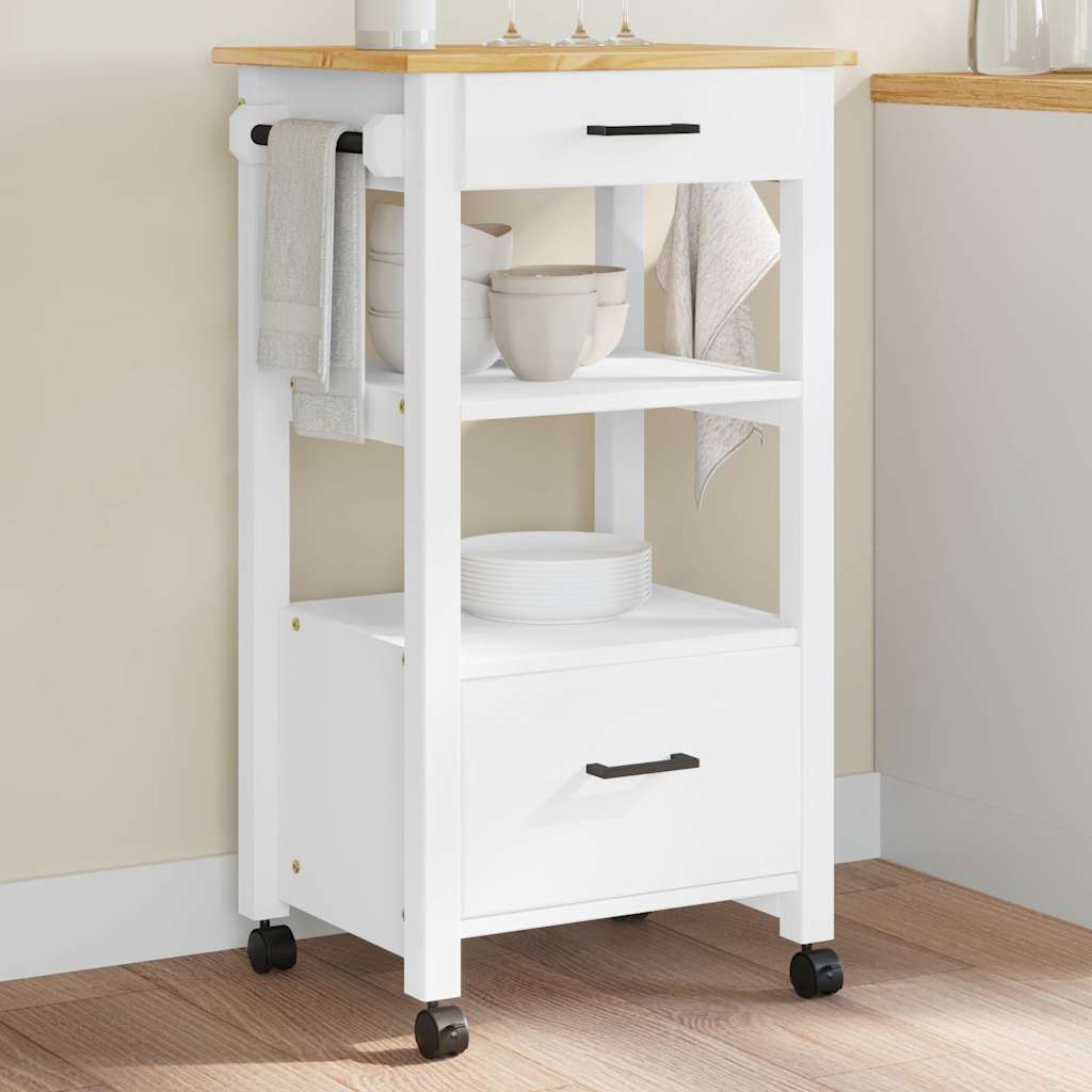 vidaXL Kitchen Trolley MONZA 48x40x88.5 cm Solid Wood Pine