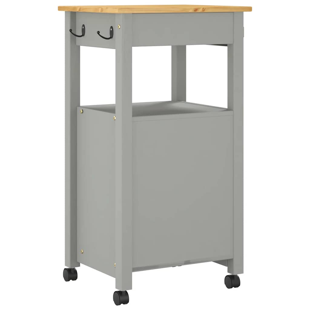 vidaXL Kitchen Trolley MONZA 48x40x88.5 cm Solid Wood Pine