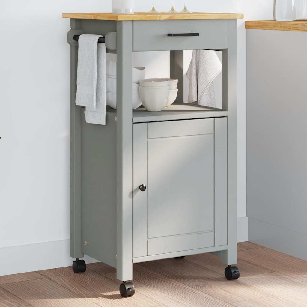 vidaXL Kitchen Trolley MONZA 48x40x88.5 cm Solid Wood Pine