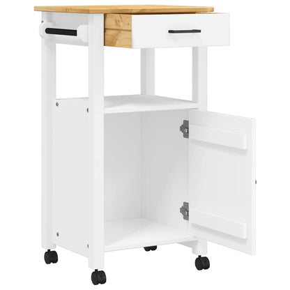 vidaXL Kitchen Trolley MONZA 48x40x88.5 cm Solid Wood Pine
