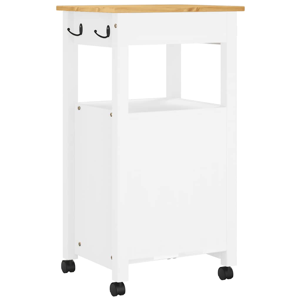 vidaXL Kitchen Trolley MONZA 48x40x88.5 cm Solid Wood Pine