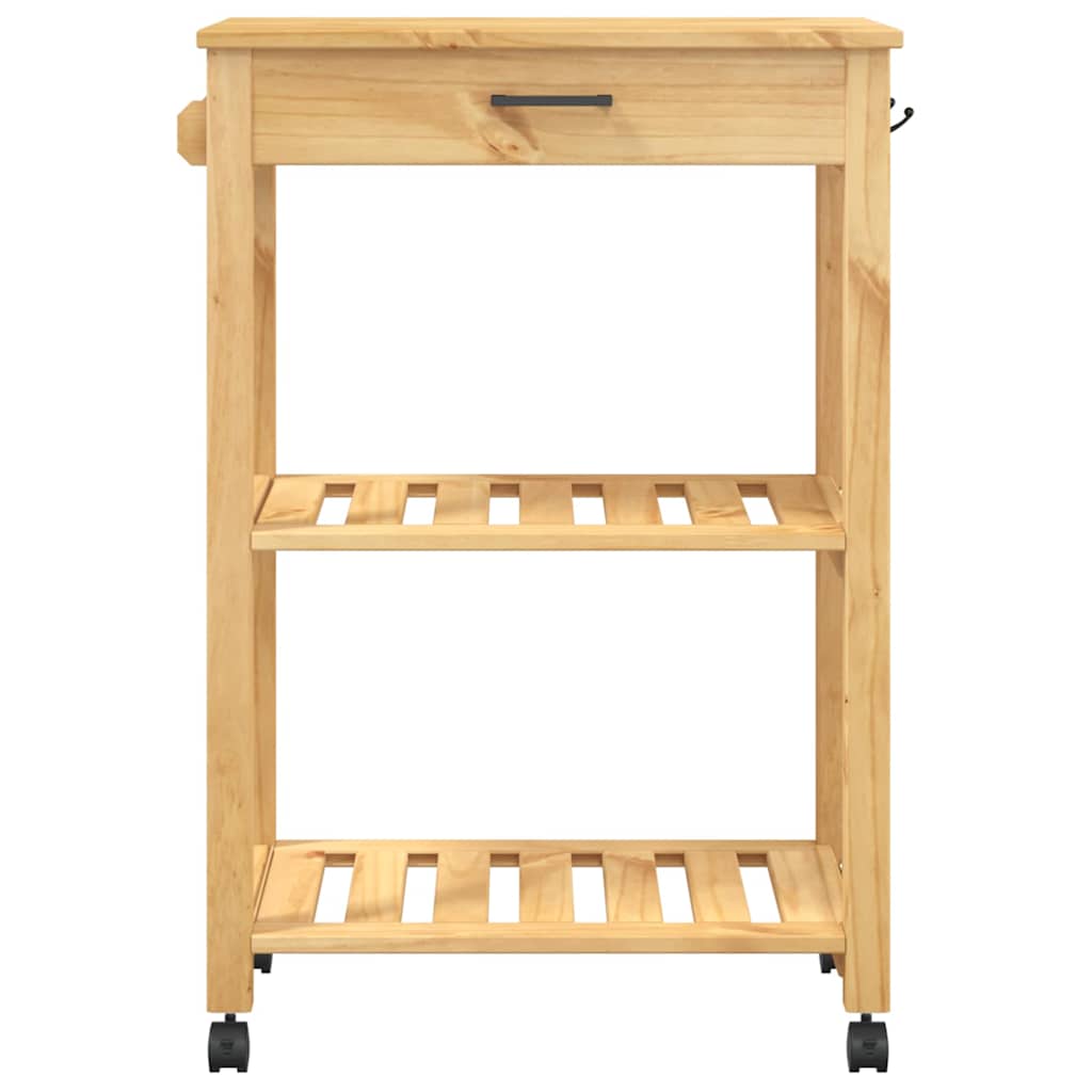 vidaXL Kitchen Trolley MONZA 60x40x88.5 cm Solid Wood Pine