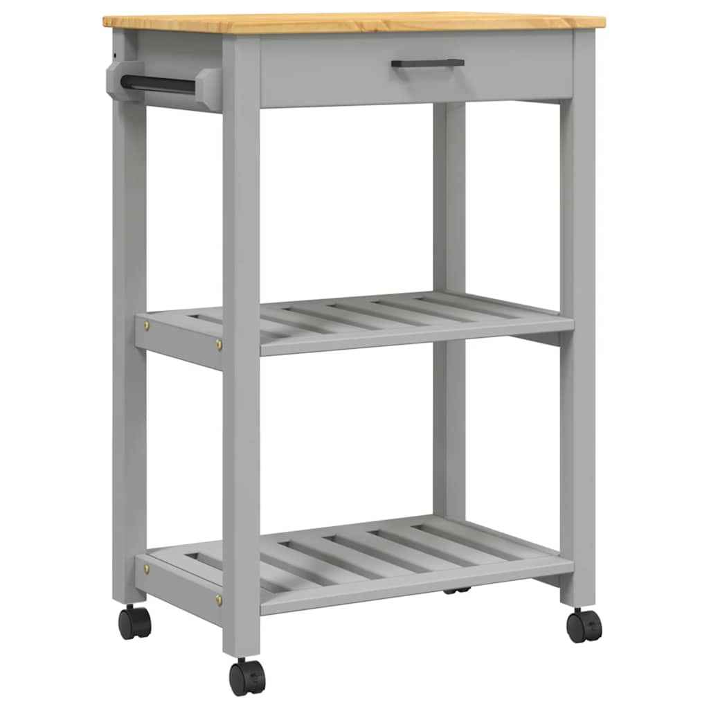 vidaXL Kitchen Trolley MONZA 60x40x88.5 cm Solid Wood Pine