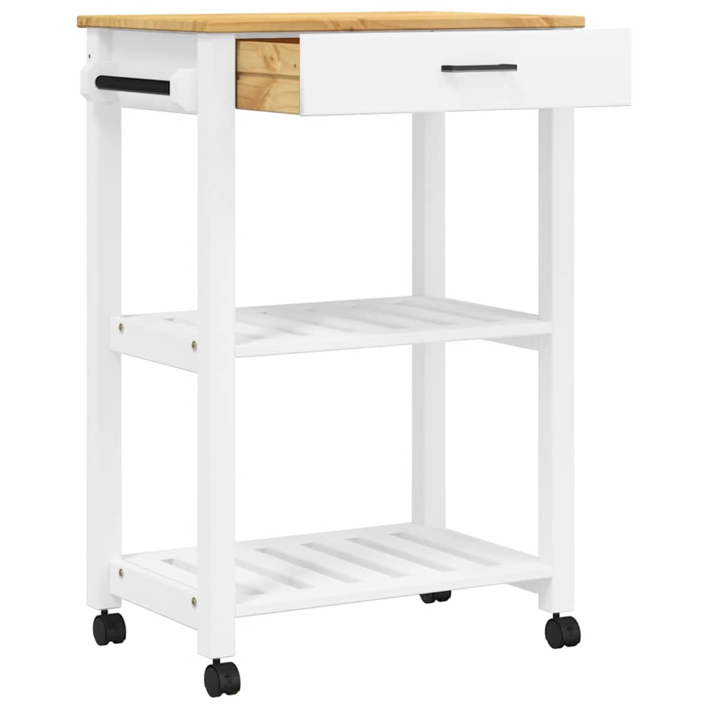 vidaXL Kitchen Trolley MONZA 60x40x88.5 cm Solid Wood Pine