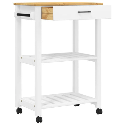 vidaXL Kitchen Trolley MONZA 60x40x88.5 cm Solid Wood Pine