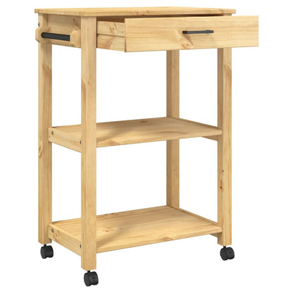 vidaXL Kitchen Trolley MONZA 60x40x88.5 cm Solid Wood Pine