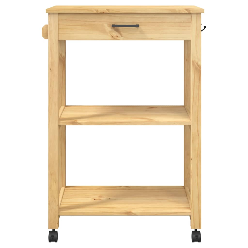 vidaXL Kitchen Trolley MONZA 60x40x88.5 cm Solid Wood Pine