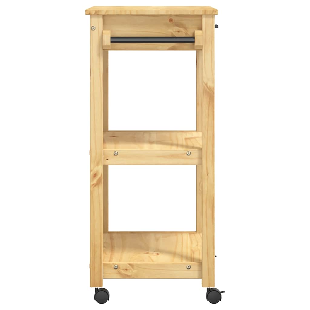 vidaXL Kitchen Trolley MONZA 60x40x88.5 cm Solid Wood Pine