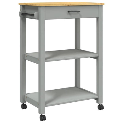 vidaXL Kitchen Trolley MONZA 60x40x88.5 cm Solid Wood Pine