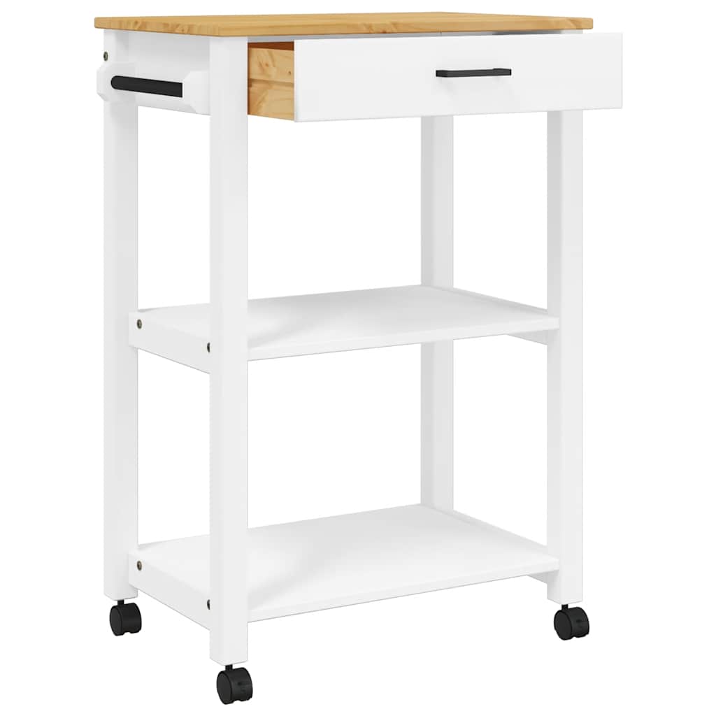 vidaXL Kitchen Trolley MONZA 60x40x88.5 cm Solid Wood Pine