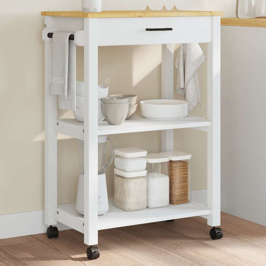 vidaXL Kitchen Trolley MONZA 60x40x88.5 cm Solid Wood Pine