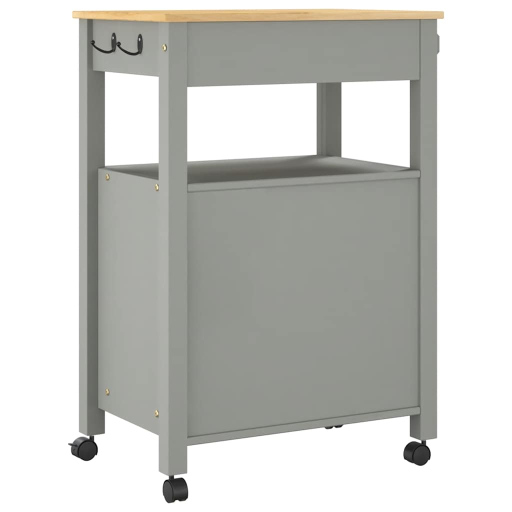 vidaXL Kitchen Trolley MONZA 60x40x88.5 cm Solid Wood Pine